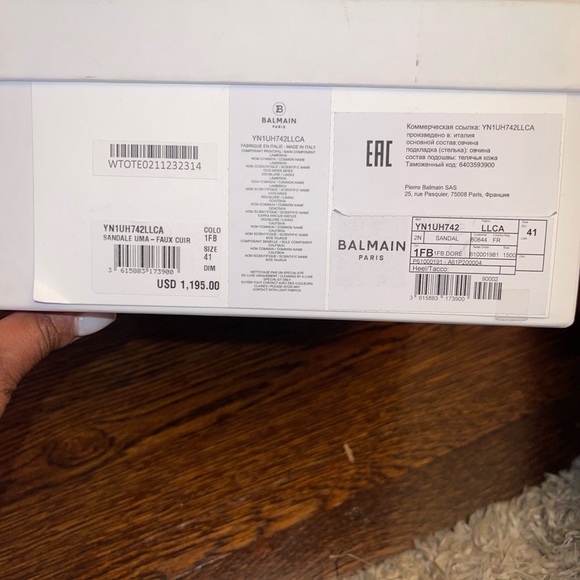 BALMAIN GOLD SANDAL PUMPS - Picture 5 of 6